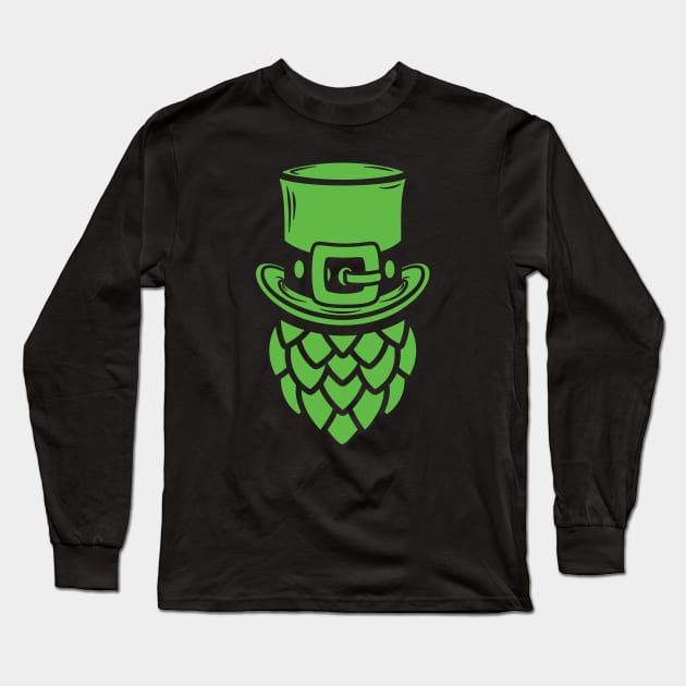 Green Beer Hops for St. Patrick's Day Long Sleeve T-Shirt by dkdesigns27